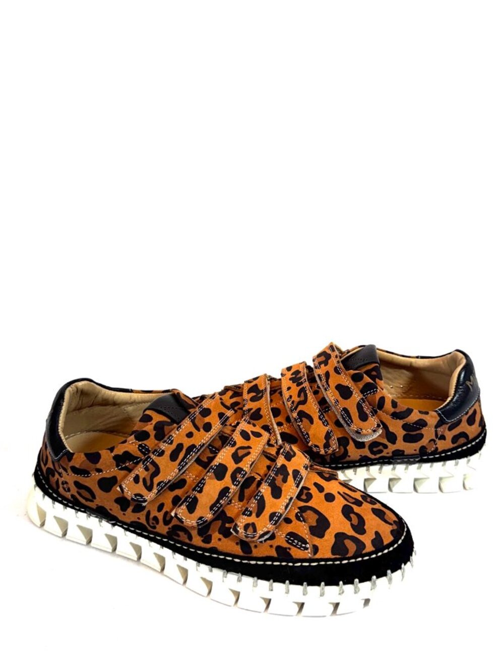 MIZ MOOZ SUEDE CASUAL PLATFORM LOOP & HOOP SNEAKERS LEOPARD 37EU / 7US S 37